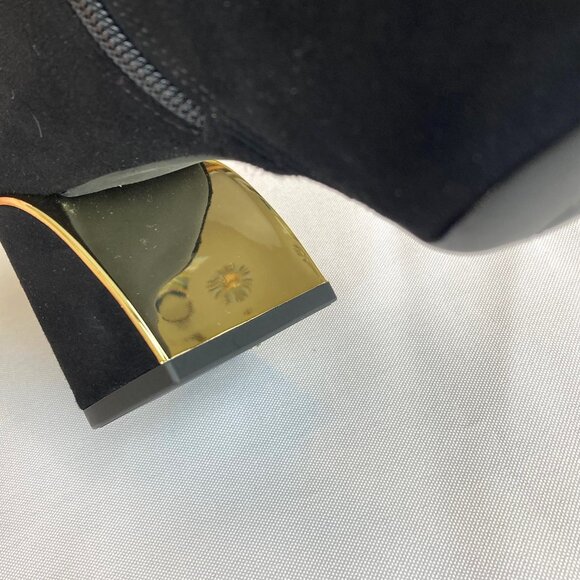 Alex Marie Delphi Suede Pearl Embellished Ankle Boots Women's 6 Black NEW - Picture 6 of 11